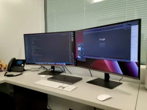 Two Desktop Monitors